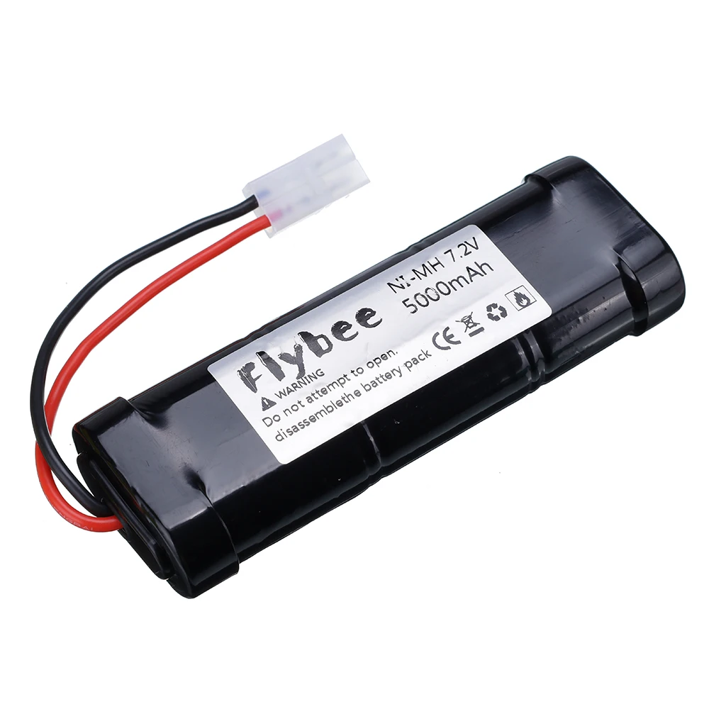 7.2V 5000mAh Ni-MH Rechargeable Batteries with Tamiya Discharge Connector Kep-2p Plug for RC Racing Cars Boats Off-road vehicle