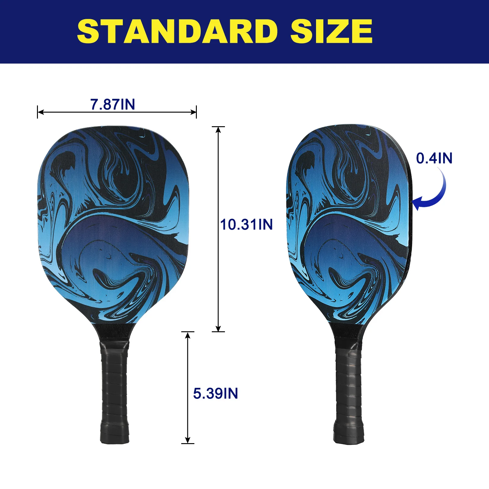 Pickleball Paddles Set with 4 Premium Wood Pickleball Rackets with Cushion Grip 4 Pickleball Ball 4 Cooling Towels and Carry Bag