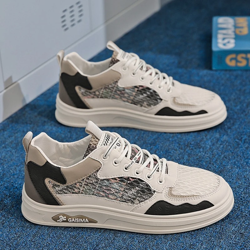 

Shoes for Men Summer New Fashion Trend Niche Design Versatile Casual White Board Shoes Breathable Anti Slip Lightweight Spo