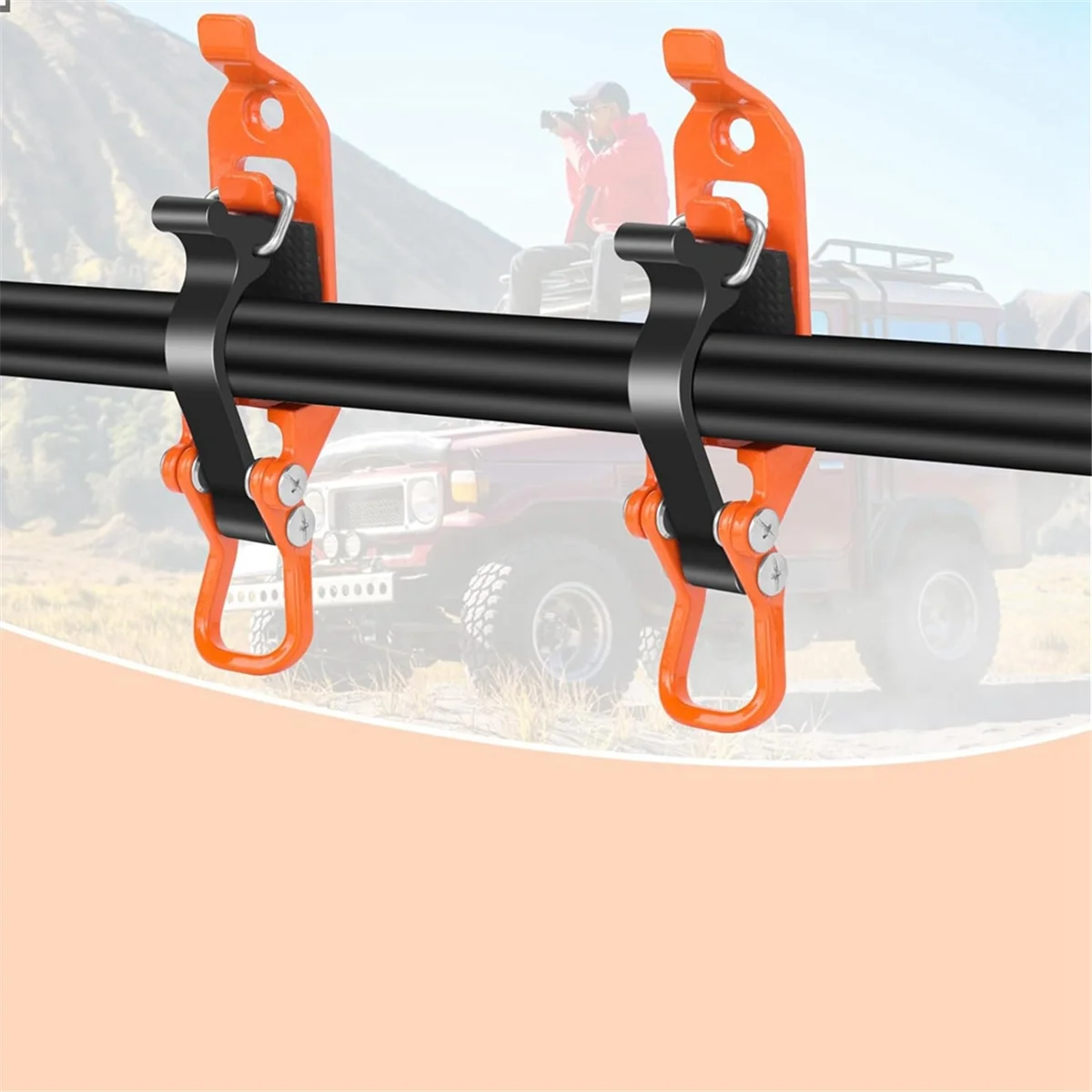 Roof Rack Shovel Mount, 2PCS Shovel Mount for Roof Rack, Metal Clamp Mounting Kit, Shovel Holder Clamp Wall Mount Kit