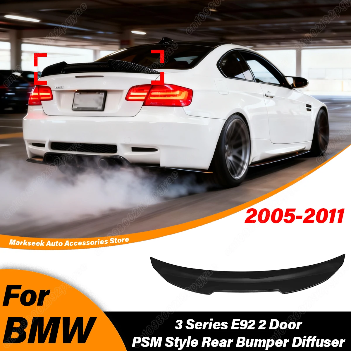 

For BMW 3 Series E92 2 Door 2005 2006 2007 2008 2009 2010 2011 Automobile Trunk PSM Spoiler Wing Rear Flow Block Modification
