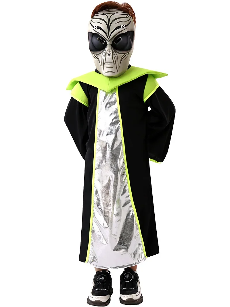 Bambini E.T. Costume di Halloween con maschera aliena UFO Spaceman Fancy Dress Costume Space Alien Costume per bambino