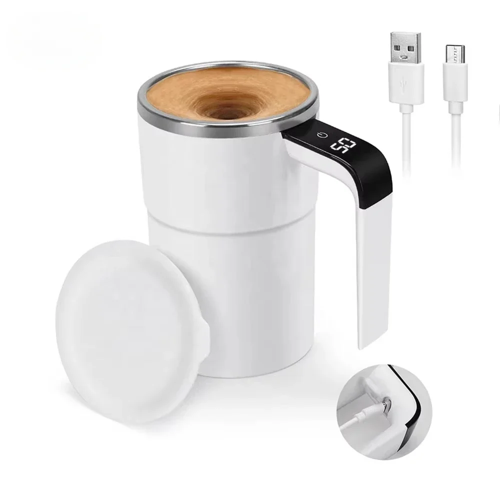 

380ML Mini Electric Coffee Self Mixing Mug IP67 Waterproof Food Safe Coffee Mug USB Rechargeable Automatic Magnetic Cup For Tea