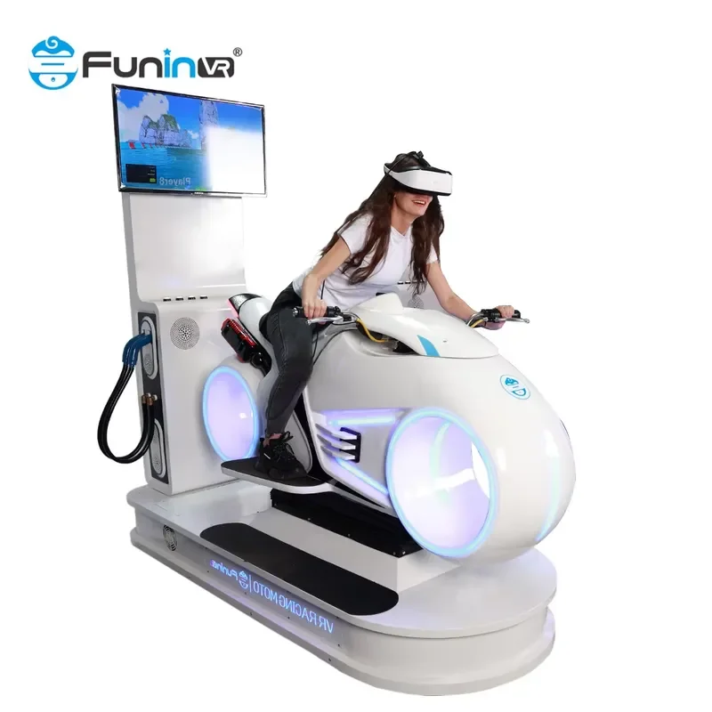 Arcade Motor Full Motion 9D Vr Racing Car Support Latest Popular Vr Motorcycle Racer Motorbike Games Machine Vr Game