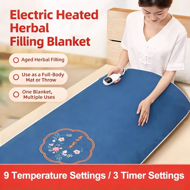 Electric Heating Blanket Moxibustion Hot Compress Mat Large Size Intelligent Temperature Control Timing Full Body Warm Blanket
