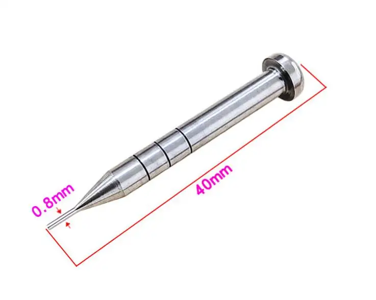 W1613 Set of 3pcs Premium Hardened Stainless Steel Pin Punch 0.8mm for Removing Metal Watch Band Link Pin