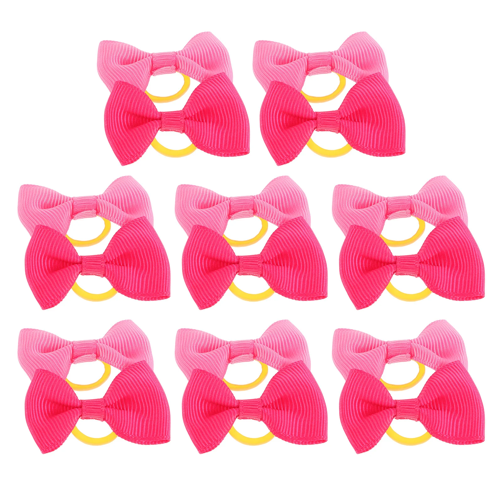 

16Pcs Pet Hair Bows Elastic Bands Solid Color Soft Comfortable Grooming Accessories Cats Dogs Cute Stylish for Everyday Wear