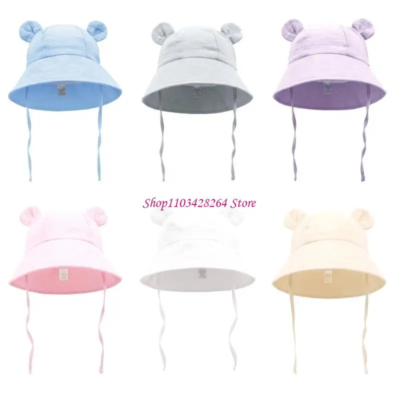 قبعة دلو جميلة للأطفال من القطن المريحة، قبعات للسفر على الشاطئ، قبعات للرضع للأنشطة اليومية في الهواء الطلق