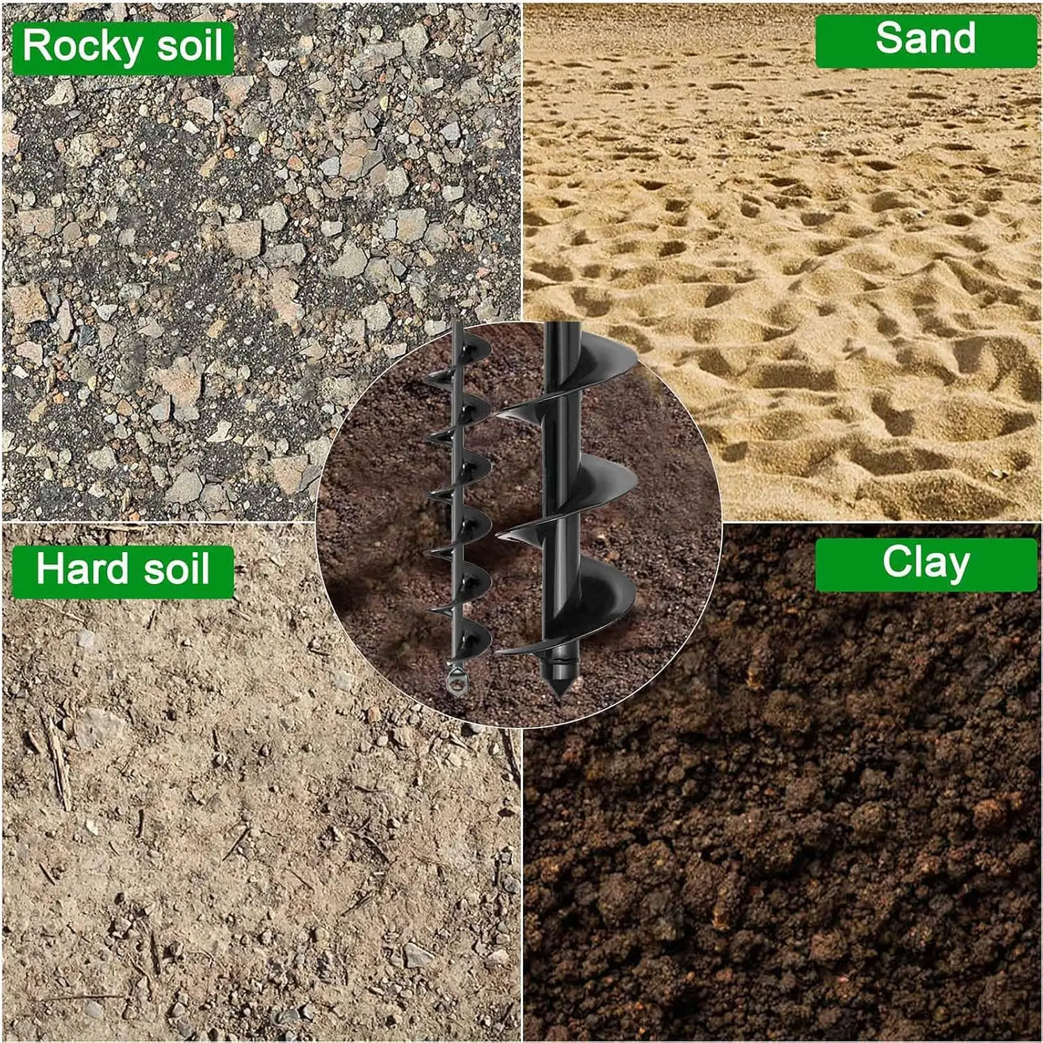 High Hardness Alloy Solid Planting Auger Drill Bit - Garden Planting/Trees Piling Hole Digger, Garden Digging Drilling Tool 1pc