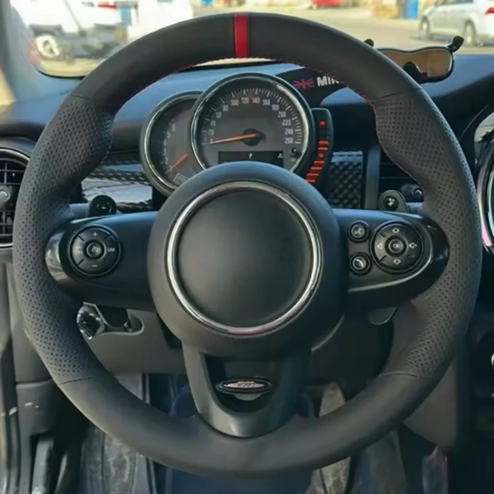 Hand Stitched Wear Resistant Artificial Leather Clubman Convertible Countryman 2014-2020 Steering Wheel Cover For MINI JCW F56