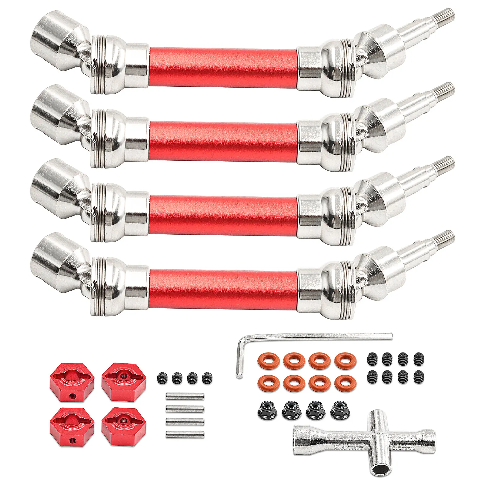 합금 유니버설 CVD 드라이브샤프트 키트(45 #   경화된 강철 끝부분) 1/10 그라나이트 센톤/보텍 3s BLX 및 메가550, 빅락 V2용 # ARAC4041