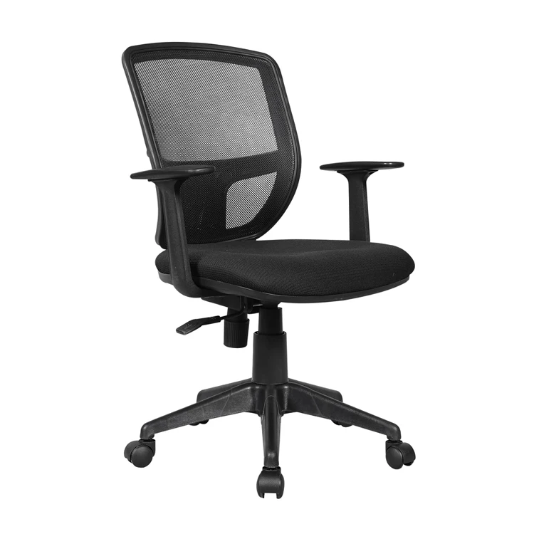 July005 Stylish Mid Back Mesh Guest Manager Office Computer Chair With Fixed Arm