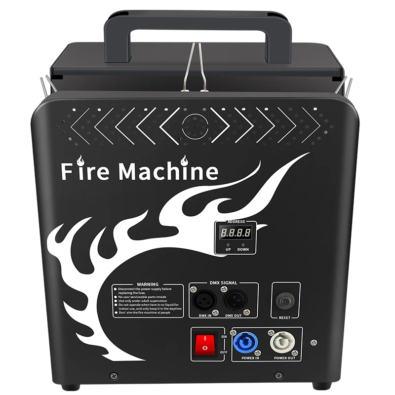 300W Fire Machine Drie Hoofden DMX512 Controle Vlam Machine Podium Speciaal Effect Verlichting Vlammenwerper Muziek Festival Kerstmis