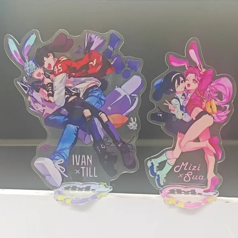 2Pcs/Set Ivan Till ‌Mizi Sua Gift Toy Figures Acrylic Stand Alien Stage Anime Model Action Figure Ornament Accessories Models
