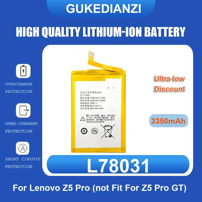 Battery For Lenovo Z5 Pro (not Fit GT) S5 K520 K520T Lemeng X3 C50 C70 K5 Note L38012/K9 6.0 inch ZUK Z1 Z1221 Dual SIM Version