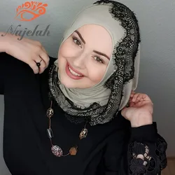 Chiffon islamico moda Hijab Abaya Hijab per donna Abaya Jersey sciarpa abito musulmano donna turbanti turbante istantaneo Head Wrap