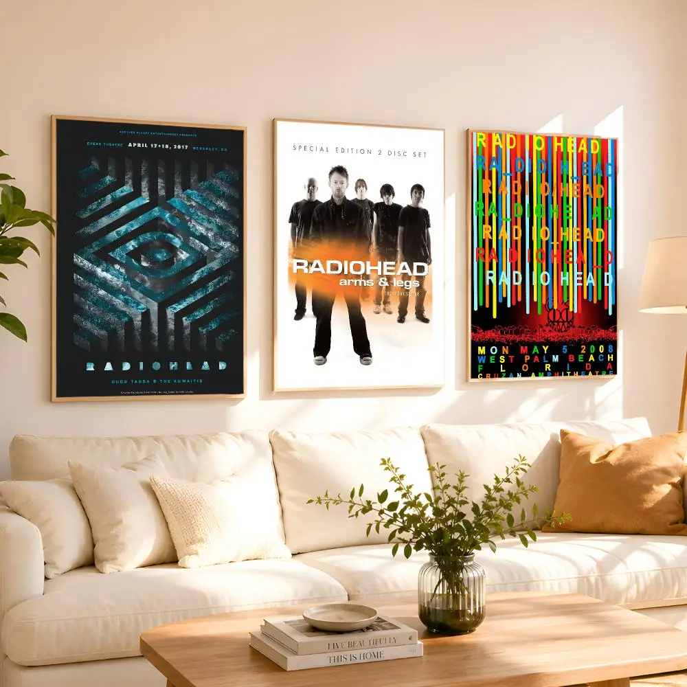 Art Rock Band R-Radiohead Music Poster 1PC HD Matte Peel And Stick Wall Decor For Bedroom Living Room Dorm Office