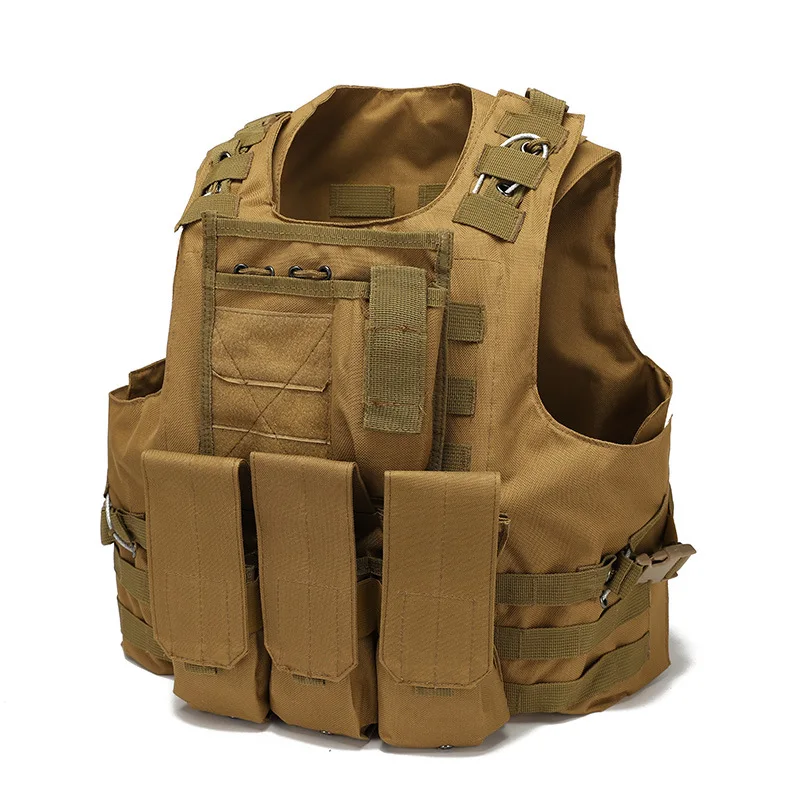 Chaleco táctico MOLLE camuflaje airsoft asalto caza combate seguridad - imagen 3