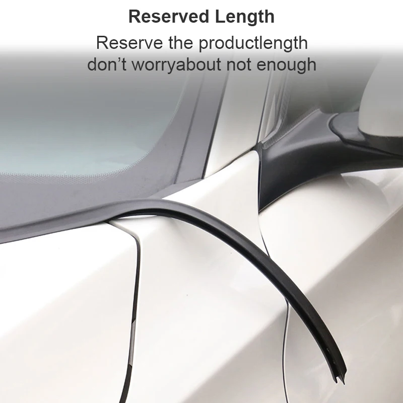 1.8M Windshield Rubber Seal Front Rear Windshield Sunroof Seal Strips Dustproof Sealing Strip Wiper Cover Rubber Trim Waterproof