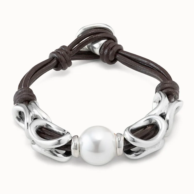 

Top New UNO DE 50 Fashion Electroplated 925 Silver Ornament, Exquisite Pearl Women's Bracelet, Popular Jewelry Gift