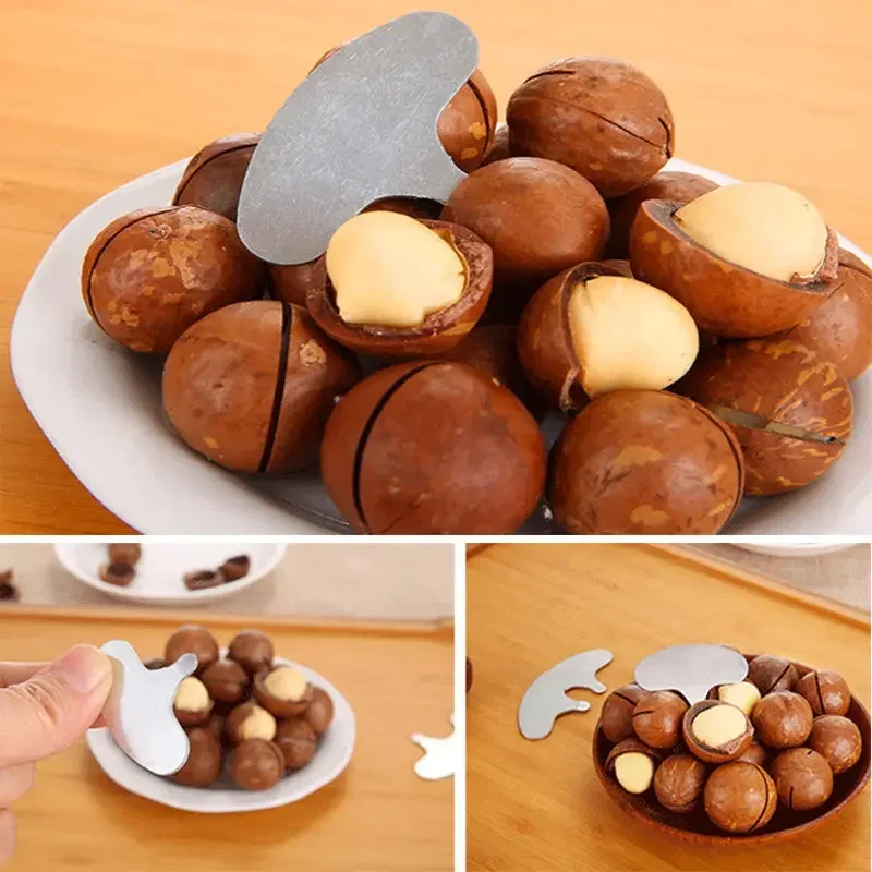 1-4 unids/set Mini galletas de nueces de acero inoxidable abridor de nueces Macadamia accesorios de cocina portátiles para acampar herramientas para tuercas