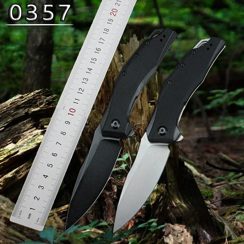 

New 0357 Folding Knife Pocket Knife EDC Portable Knives CPM 20CV Blade Handle G10 Non-Slip Outdoor Pocketknives For Men Women