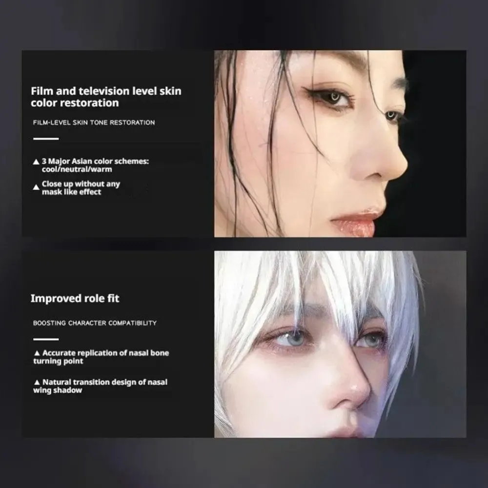 Professionelle Silikon-Nasenprothese, realistisch, wiederverwendbar, hautfreundlich, Gesichtsprothese für Halloween – Detail 6