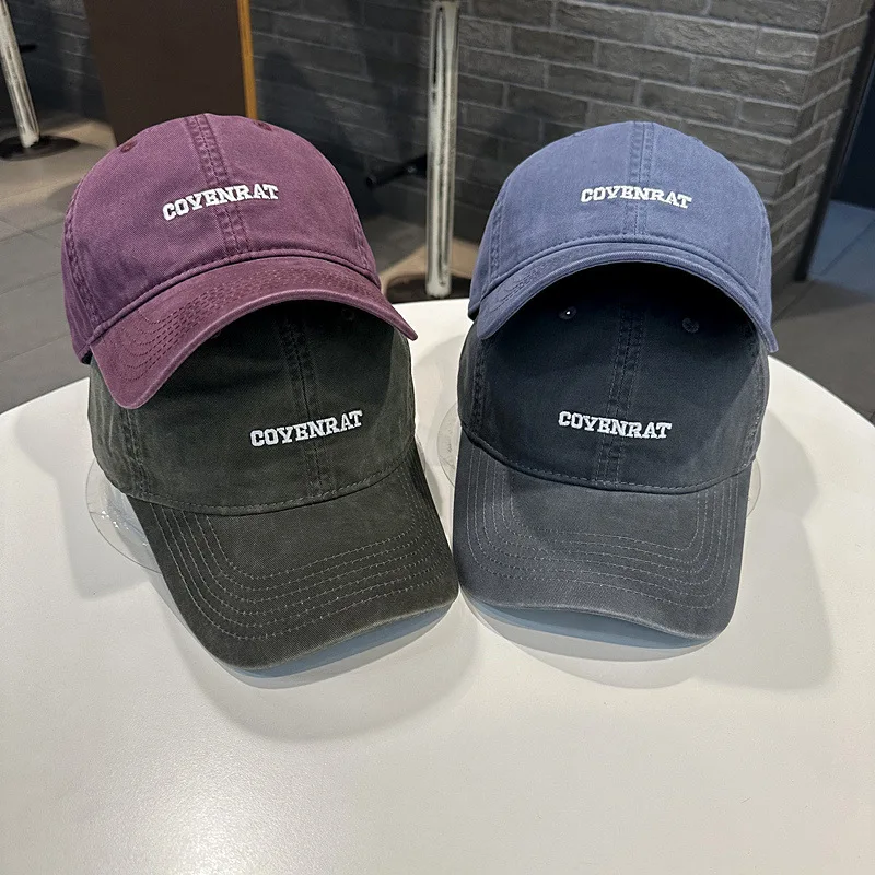 

Letter embroidery fashionable casual versatile duckbill hat for men and women outdoor sun shading couple hat