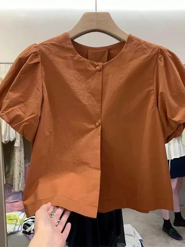 

Dopne Bubble ort Sve irt Женский летний коврик большого размера Loose Faionable Ele ort round Ne Small Top из полиэстера...