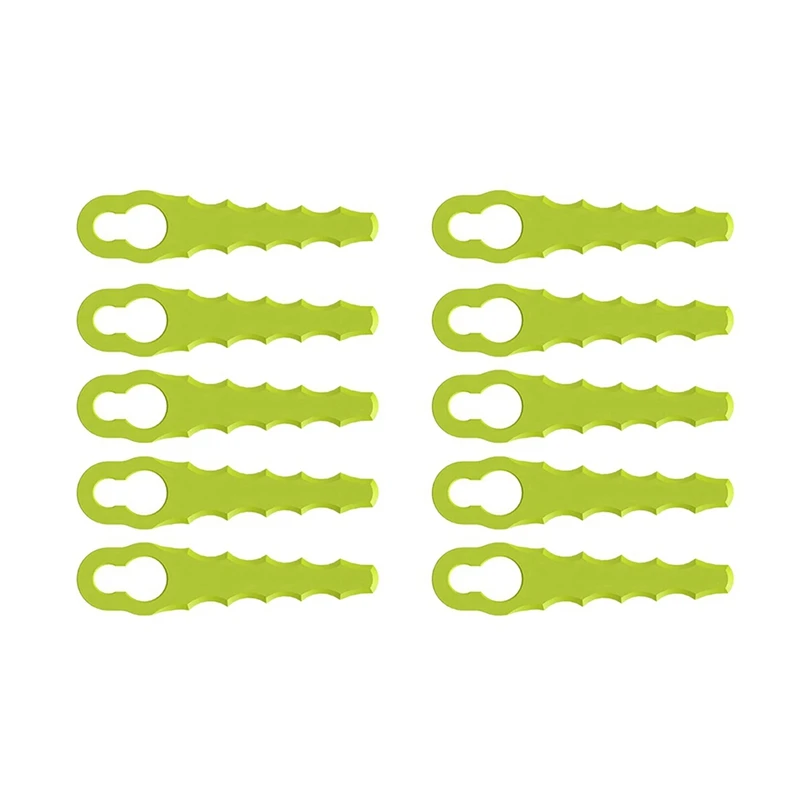 TOP 10Pcs Plastic Blades For Serrated Double Blade Heads - Suitable For Rac155 And Rac157-Rac158 Edge Trimmers And Blade