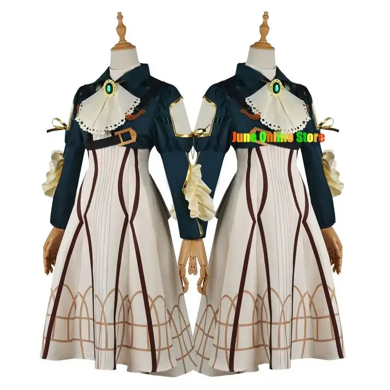 Anime Violet Evergarden Cosplay Kostüm Prinzessin Dienstmädchen Kleid Anime Violet Evergarden Kostüm für Frauen Halloween Größe XS-3XL