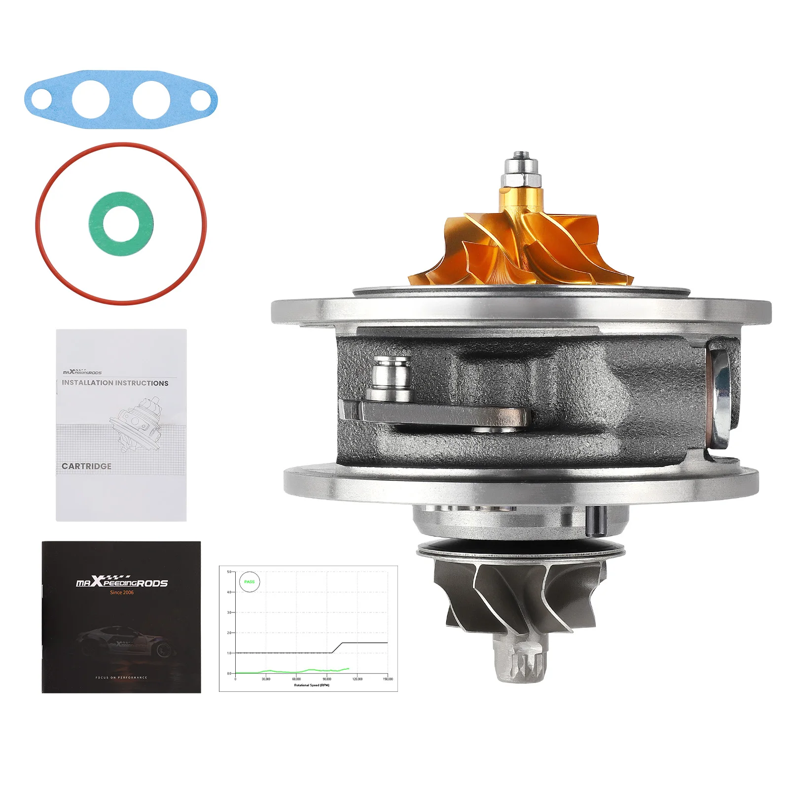MaXpeedingrods BV38 Billet Turbo Chra Cartridge For Vauxhall Astra J Meriva B Insignia 1.6 L B16dth Water Cooling