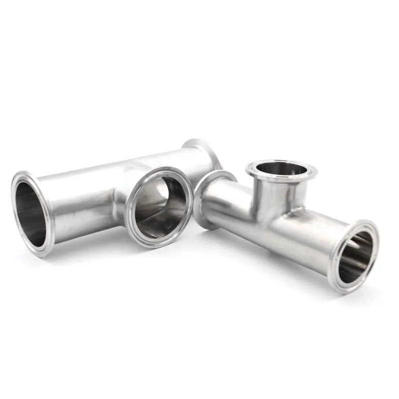 

304316L stainless steel health class quick-load equal diameter tee inside and outside polished clamp Type t-tube Chuck TC joint