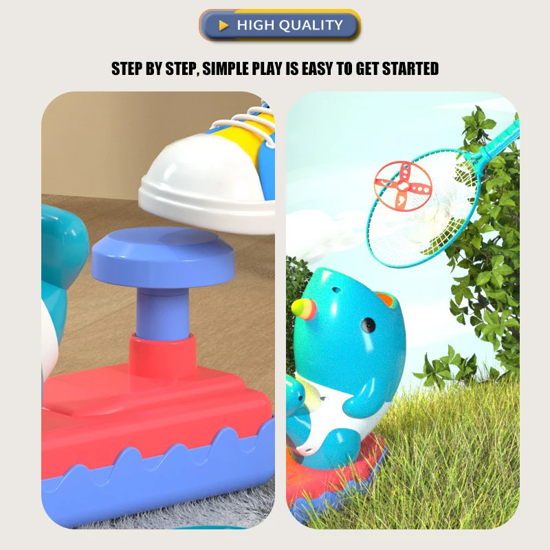 Kinderen Vliegende Disc Launcher Buitensporten Spel Speelgoed Ouder-kind interactie Plezier Voetpedaal Vliegend speelgoed Jongen Educatief speelgoed Geschenken