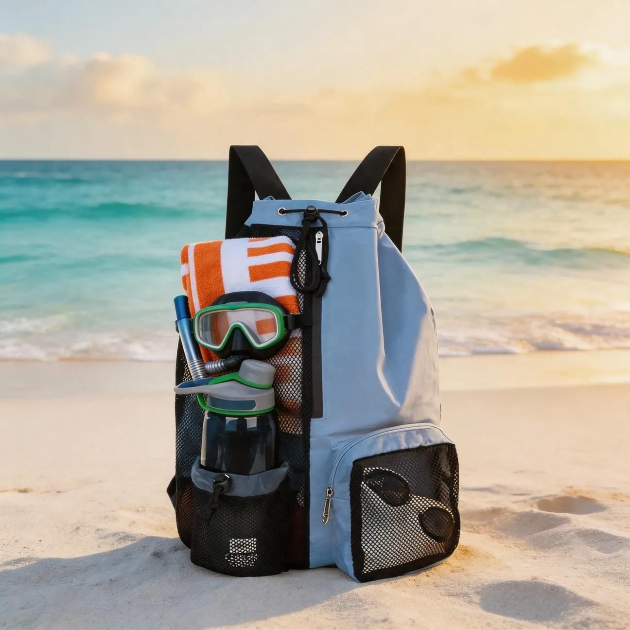 Partitioned Compartment Swimming Gym Backpack Modern Minimalist