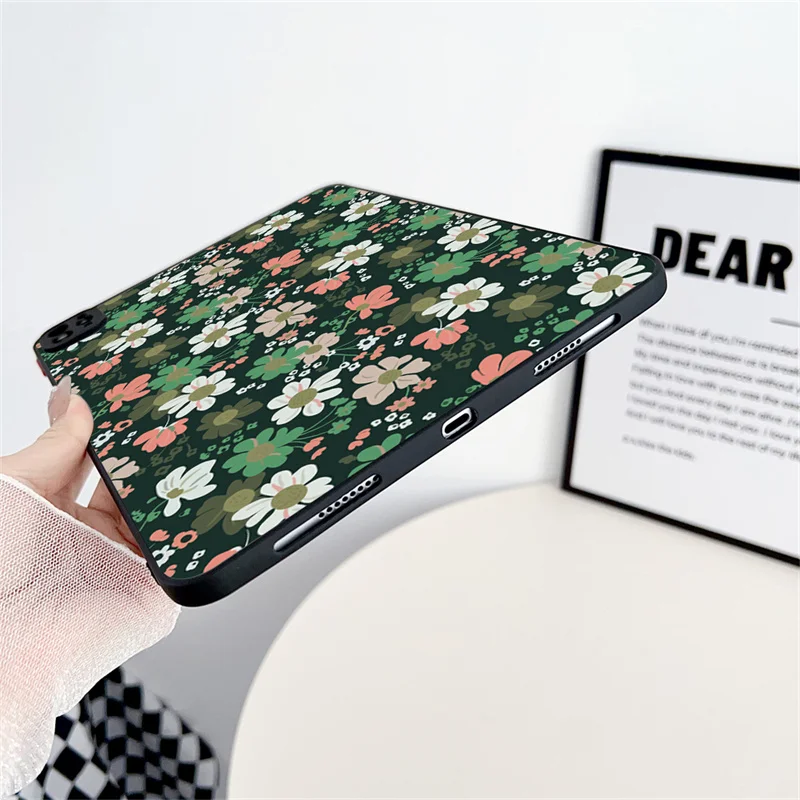 Daisy Plants Bloemen Cover voor iPad Air 3 4 5 Case iPad 5e 6e 7e 8e 9e 10e Gen 10.9 2022 Pro 11 9.7 2018 Mini 2 3 4 5 Case