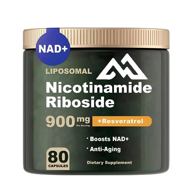 Liposomal Nicotinamide Nucleoside, Resveratrol, Quercetin High Purity NAD Supplement for Anti Aging, Energy, Focus -80 Capsules