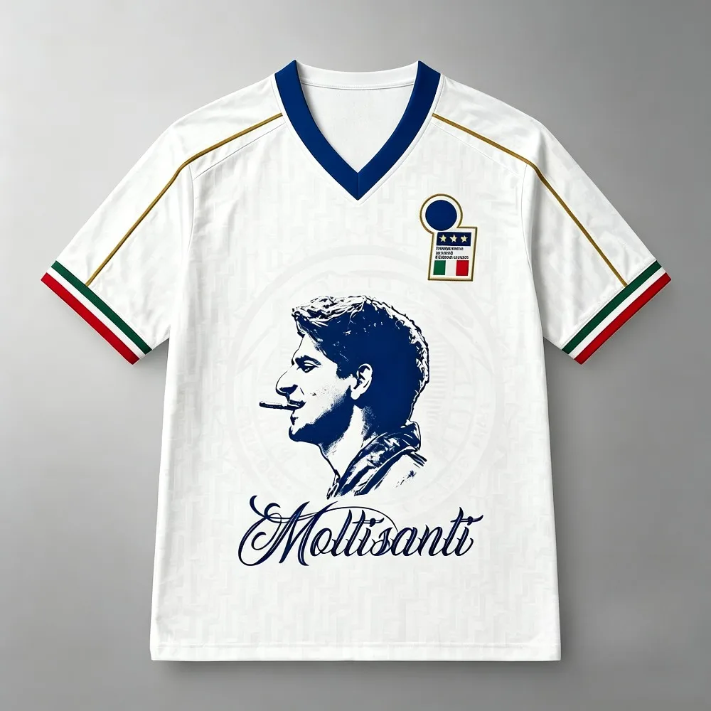 Vintage Retro Michael Imperioli Moltisanti X Italia V Jersey Shirt Trendy Casual Streetwear Fashion Breathable Tee