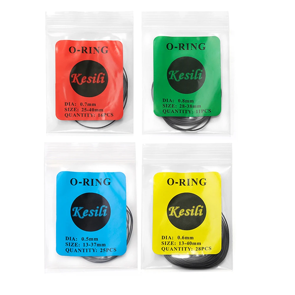 أدوات إصلاح الساعة 1 صندوق ساعة حافظة مطاطية مقاومة للماء O-حلقة مقاومة للزيت ساعة الغطاء السفلي طوقا 0.5/0.6 مللي متر O-حلقة ختم طوقا