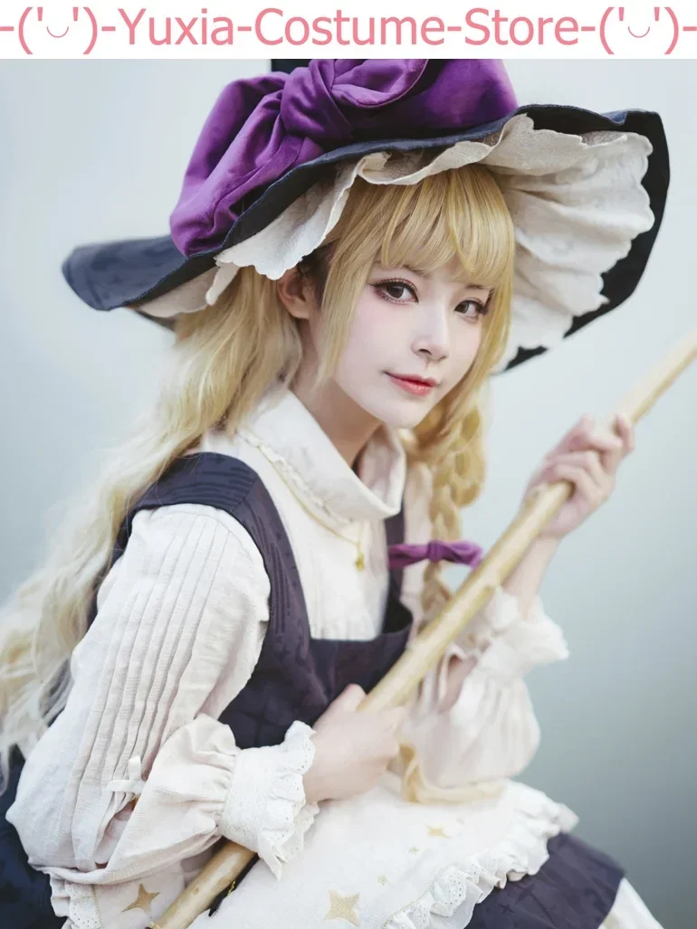 Touhou Project Kirisame Marisa Dress Cosplay Costume Cos Game Anime Party Uniform Hallowen Play Role Clothes Clothing