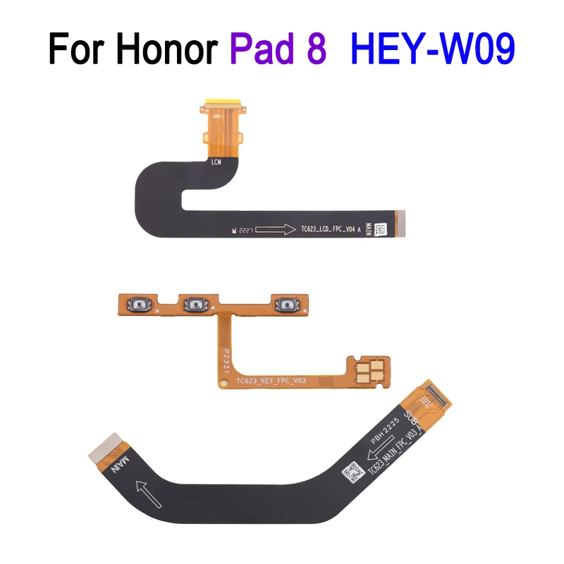 

HEY-W09 Ремонтный кабель для Honor Pad 8, 2022, 12,0 дюймов, кнопка питания и громкости, гибкий кабель материнской платы/гибкий кабель ЖК-дисплея