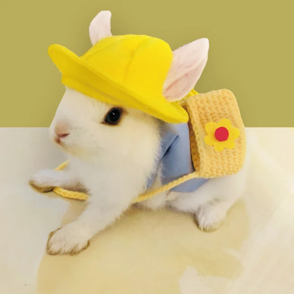 

Cute Bunny Pet Vest Accessories Outdoor Leash Rabbit Clothes Harness Strap Leash For Rabbit Dress Clothes Harness For Rabbit