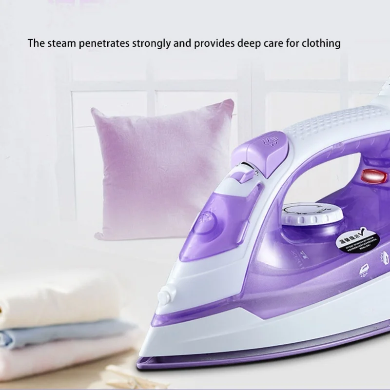 Electric Iron 1200W Multifunction Adjustable Temperature Anti Stick Ceramic Soleplate Steam Iron For Home