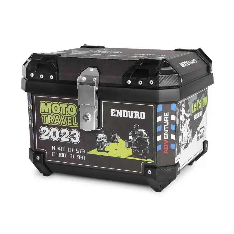 

Новый пластиковый кофр для мотоцикла объемом 45 л, из ABS-пластика, с быстрым креплением, водонепроницаемый, с основанием.