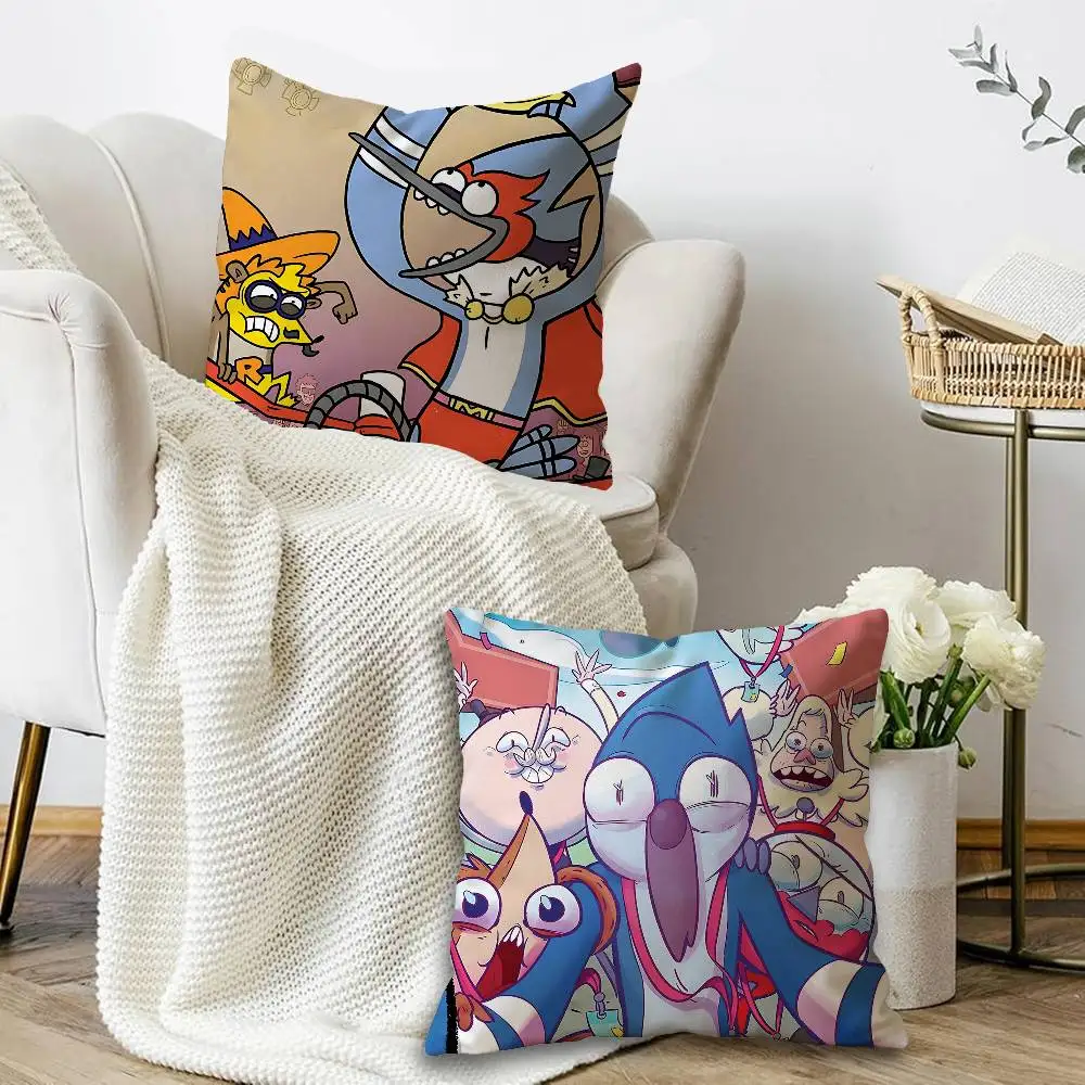 R-Regular Show Pillow Gift Home Office Decoration Pillow Bedroom Sofa Car Cushion CoverPillow Case