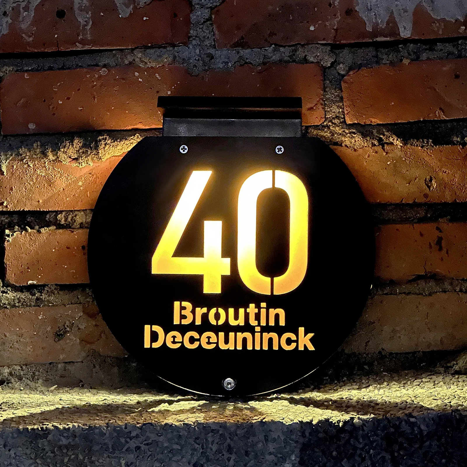 Niestandardowy numer domu Światła zewnętrzne LED solarny numer na dom solarne Podświetlany zewnętrzny słoneczny znak domu 3D Laser Cut Address Plaque Villa Door Sign