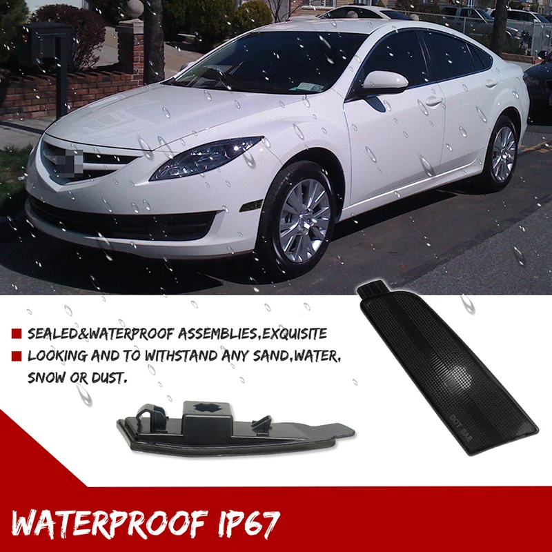 2pcs Car Front Fender Side Marker Light Housing Shells For Mazda 6 2009 2010 2011 2012 2013 Parking Light No Bulb / Socket