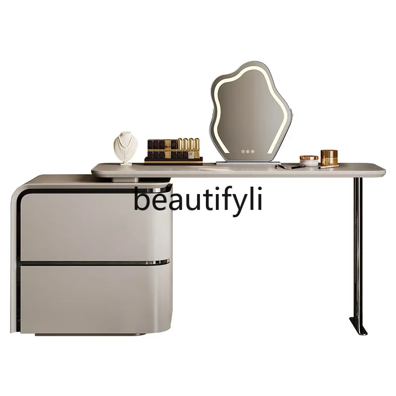 

Italian light luxury makeup table small apartment bedroom, simple and modern at the end of the bed, new dresser