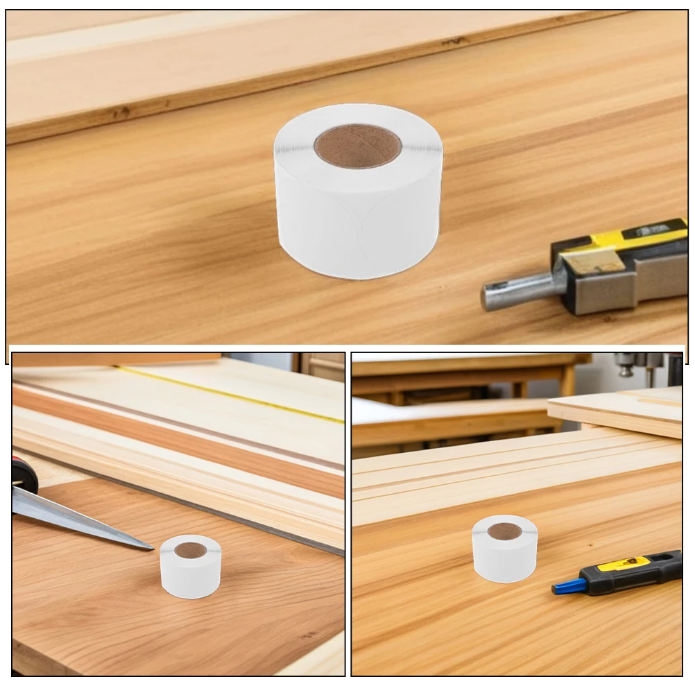 500Pcs Round Sticker Labels Blank Self Adhesive Label Stickers for Mason Jars Inventory Management Shipping Sealing Canning