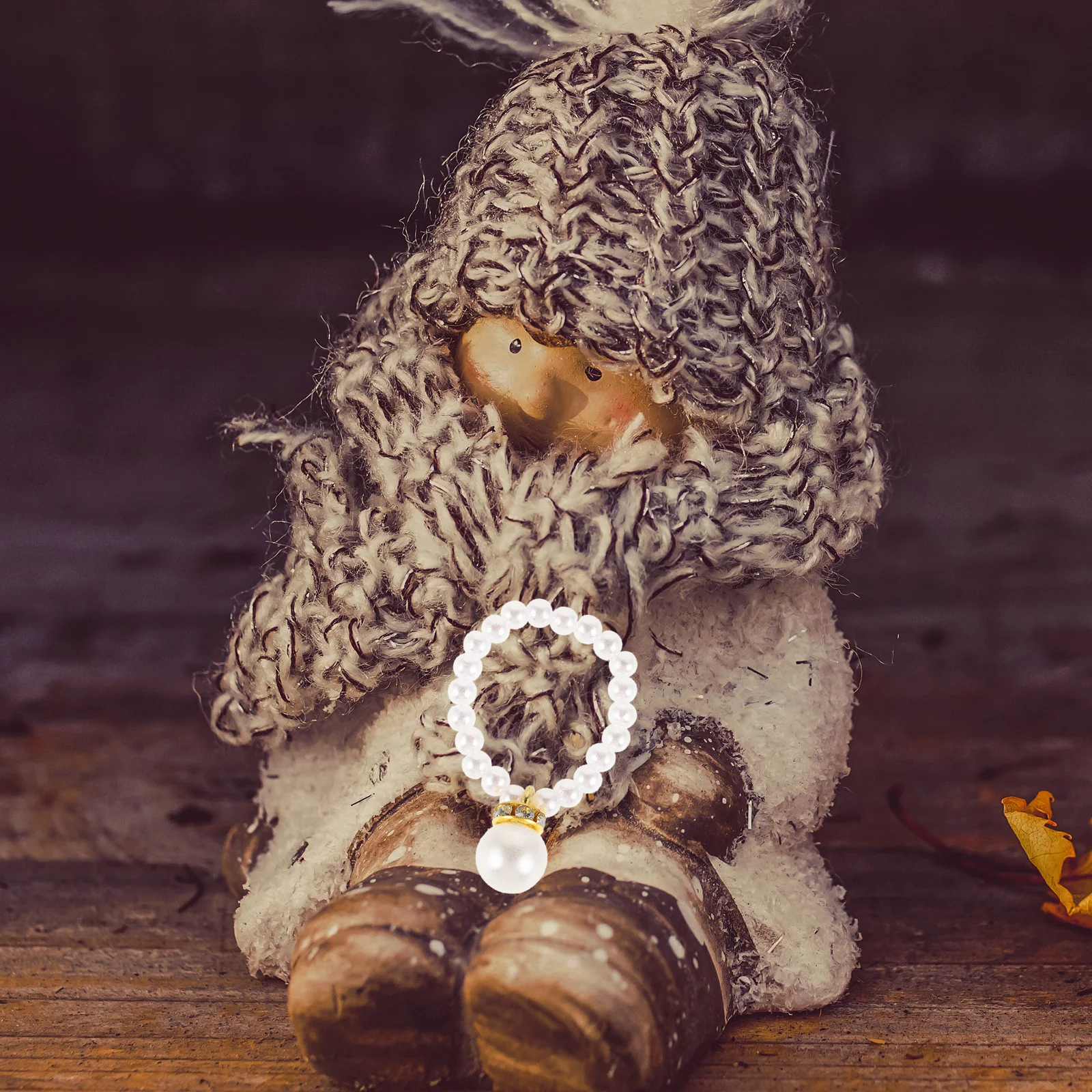 Set di 10 Ciondoli Decorativi a Forma di Paperella Gialla con Catena di Perle Finte per Accessori Miniatura e Fai-da-Te